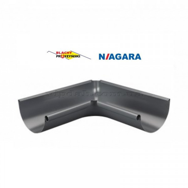 Кут ринви внутрішній 90° Niagara Ø190 колір Сріблястий
