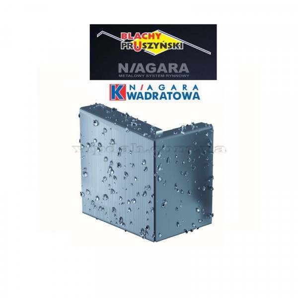 Декоративна накладка заглушки ринви ліва Niagara квадратна колір Графітовий