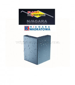 Кут зовнішній для декоративної накладки ринви Niagara квадратна колір Графітовий