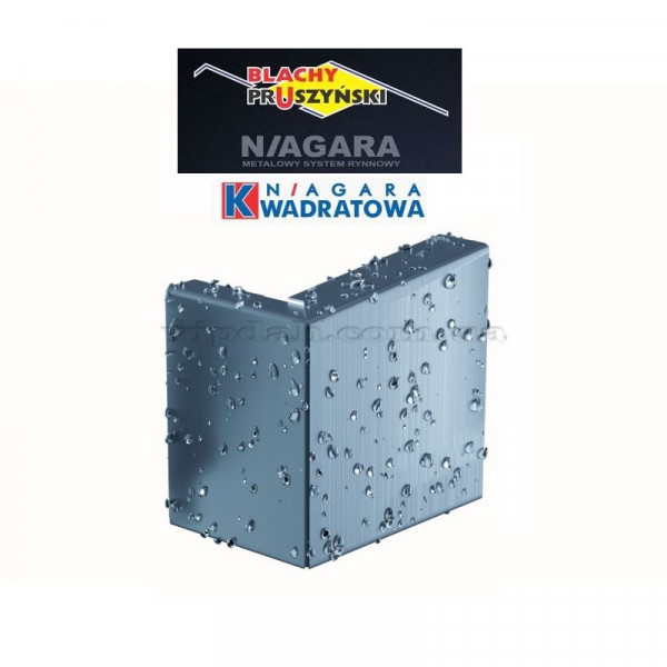 Декоративна накладка заглушки ринви права Niagara квадратна колір Графітовий