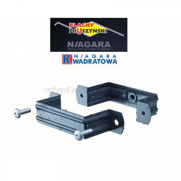 Обійма труби Niagara квадратна Ø80 колір Графітовий