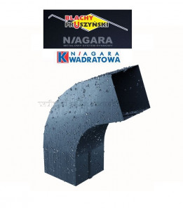 Коліно Niagara квадратна Ø80 колір Графітовий