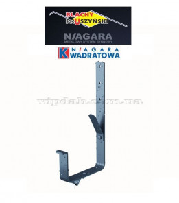 Гак довгий з кліпсою Niagara квадратна Ø125 колір Графітовий