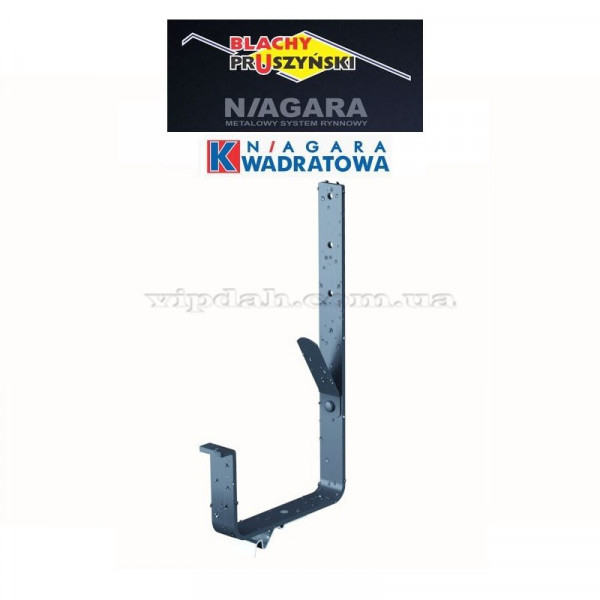 Гак довгий з кліпсою Niagara квадратна Ø125 колір Графітовий