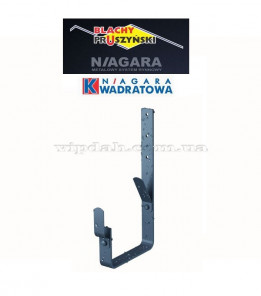 Гак довгий з лапкою Niagara квадратна Ø125 колір Графітовий