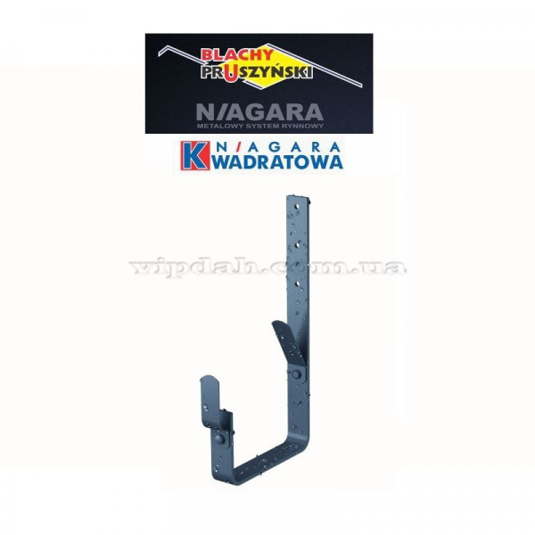 Гак довгий з лапкою Niagara квадратна Ø125 колір Графітовий