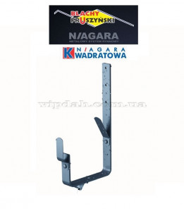 Гак довгий з лапкою з кліпсою Niagara квадратна Ø125 колір Графітовий