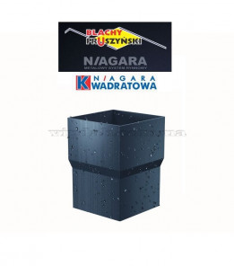 Муфта труби Niagara квадратна Ø80 колір Графітовий