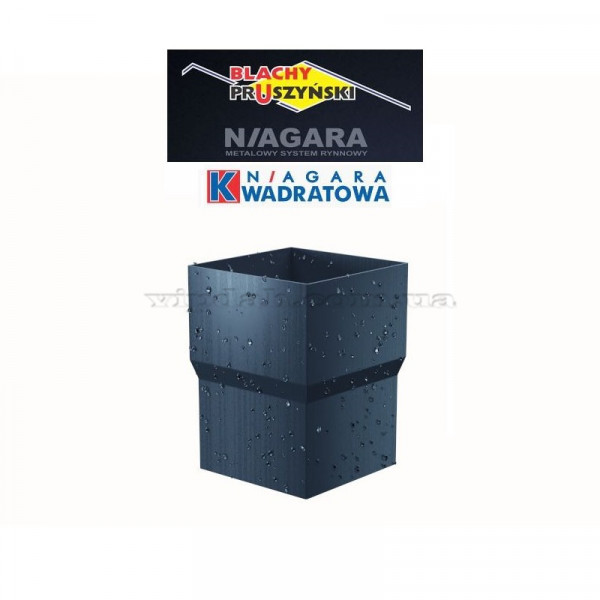 Муфта труби Niagara квадратна Ø80 колір Графітовий