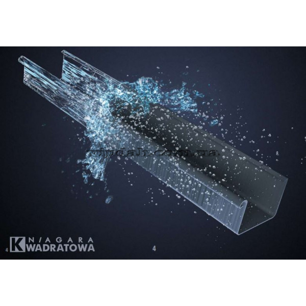 Ринва Niagara квадратна довжина 4м Ø125 колір Графітовий