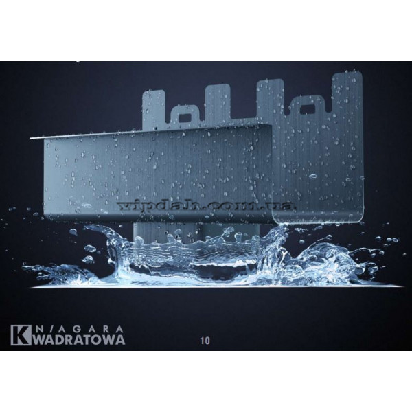 Лійка з квадратним зливом Niagara квадратна Ø125 колір Графітовий