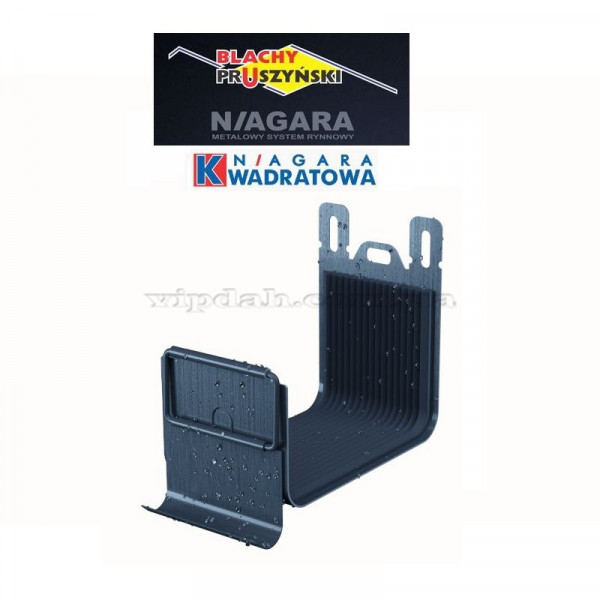 З’єднувач ринви Niagara квадратна Ø125 колір Графітовий