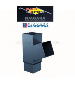 Трійник Niagara квадратна Ø80 колір Графітовий