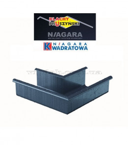 Кут ринви зовнішній 90° Niagara квадратная Ø125 колір Графітовий