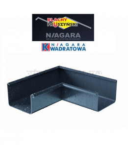 Кут ринви внутрішній 90° Niagara квадратная Ø125 колір Графітовий