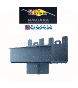 Лійка з квадратним зливом Niagara квадратна Ø125 колір Графітовий