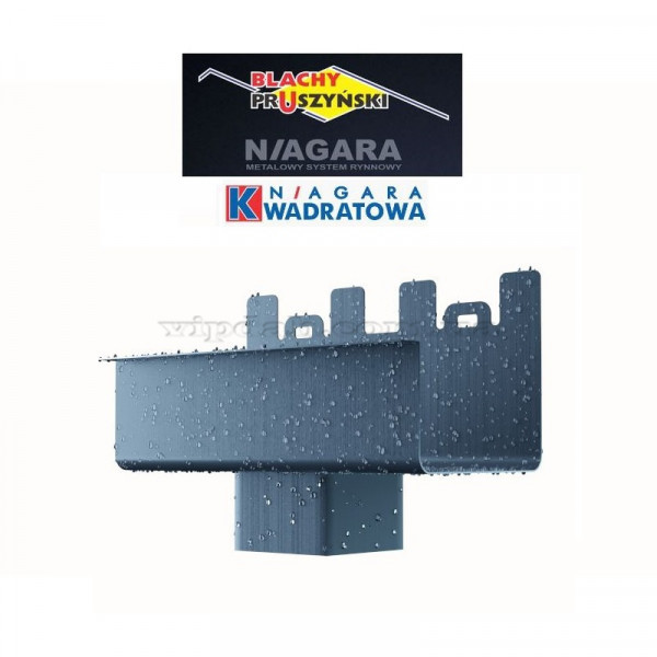 Лійка з квадратним зливом Niagara квадратна Ø125 колір Графітовий