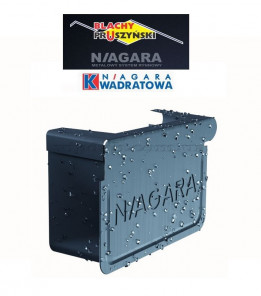 Заглушка ліва Niagara квадратная Ø125 колір Графітовий