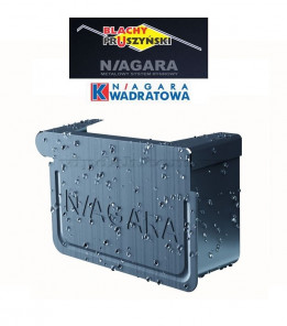 Заглушка права Niagara квадратная Ø125 колір Графітовий