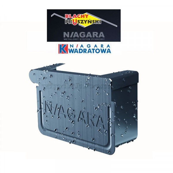 Заглушка права Niagara квадратная Ø125 колір Графітовий