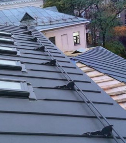 Снігозатримувач трубчастий для фальцевої покрівлі