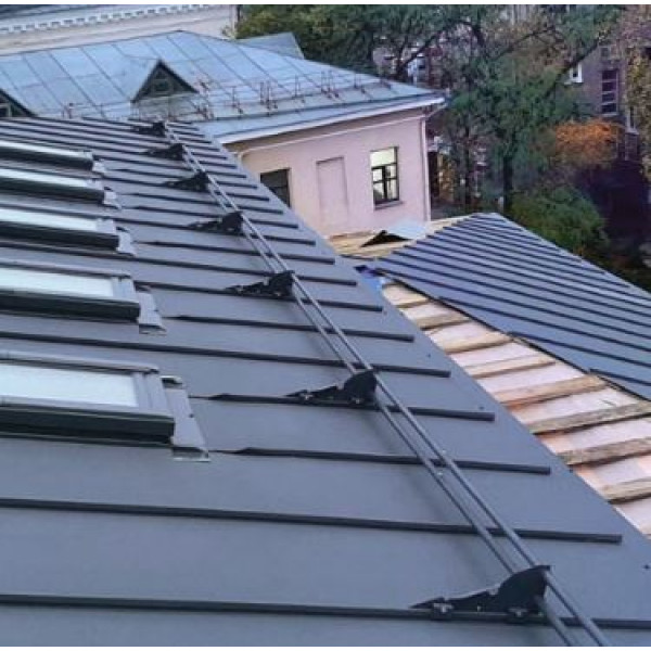 Снігозатримувач трубчастий для фальцевої покрівлі