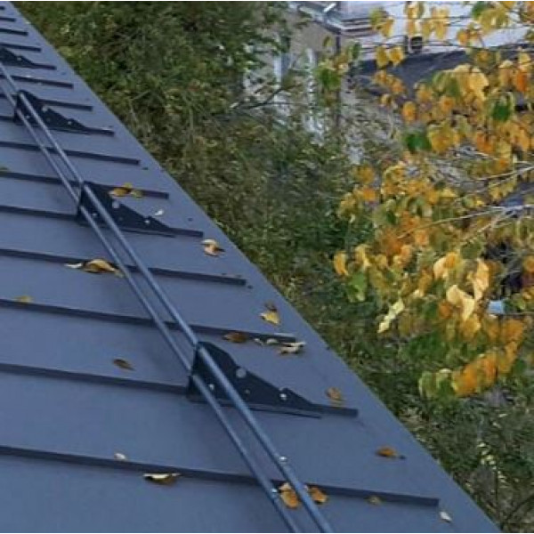 Снігозатримувач трубчастий для фальцевої покрівлі