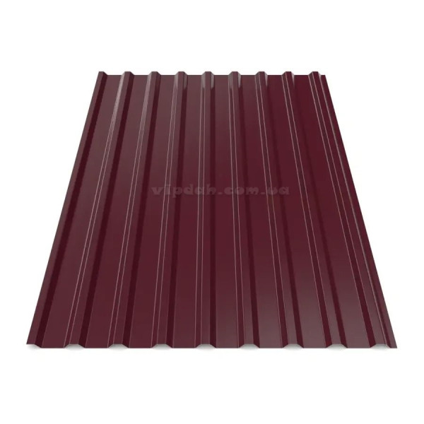 Профнастил покрівельний ПК-20 Китай 0,45мм коричневий 8017 глянець розмір під замовлення