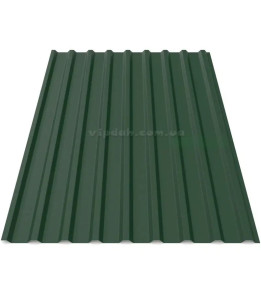 Профнастил покрівельний ПК-20 Китай 0,40мм темно-зелений 6005 мат розмір під замовлення