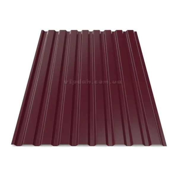 Профнастил стіновий ПС-20 Китай 0,45мм темно-зелений 6005 глянець розмір під замовлення