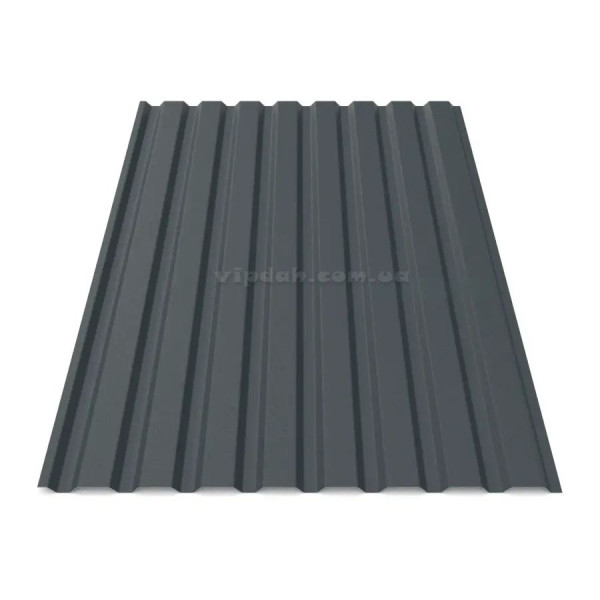 Профнастил стіновий ПС-20 Україна 0,40мм графіт 7024 мат розмір під замовлення