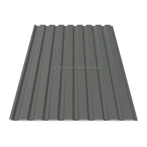 Профнастил стіновий ПС-20 Україна 0,40мм графіт 7024 мат розмір під замовлення