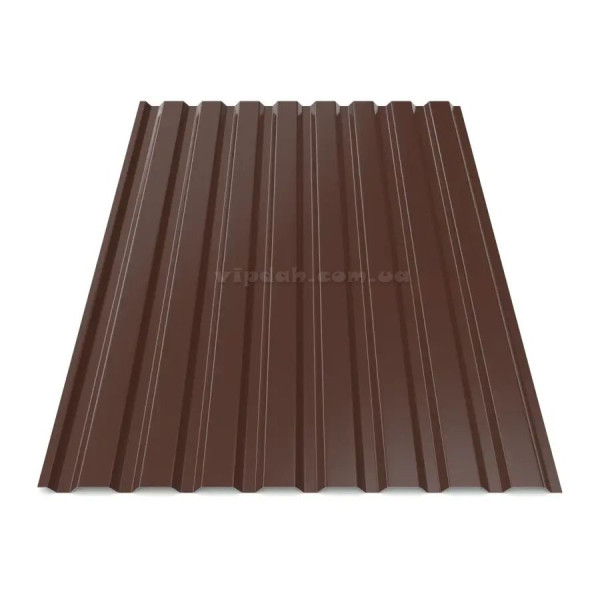 Профнастил стіновий ПС-20 Китай 0,45мм темно-зелений 6005 глянець розмір під замовлення