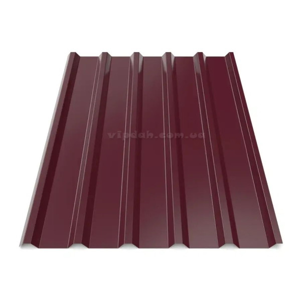 Профнастил покрівельний ПК-35 Китай 0,45мм металік 9006 розмір під замовлення
