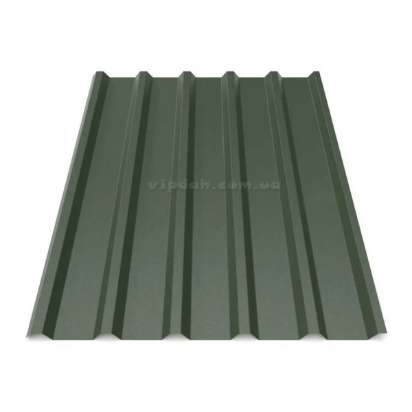 Профнастил ПК-35 ArcelorMittal 0,50мм зелений 6020 мат розмір під замовлення