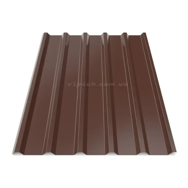 Профнастил покрівельний ПК-35 Китай 0,45мм металік 9006 розмір під замовлення