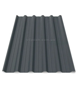 Профнастил ПК-45 Україна 0,45мм антрацит 7016 мат розмір під замовлення