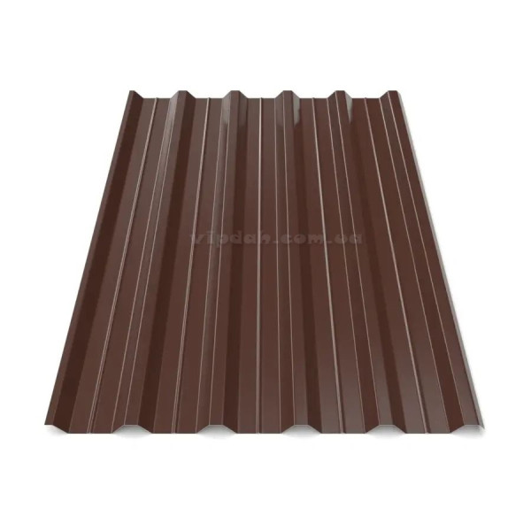 Профнастил покрівельний ПК-45 Китай 0,40мм металік 9006 розмір під замовлення