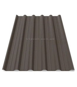 Профнастил ПК-45 ArcelorMittal 0,50мм коричневий 8017 мат розмір під замовлення