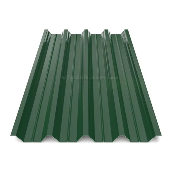 Профнастил покрівельний ПК-57 Китай 0,45мм темно-зелений 6005 глянець розмір під замовлення