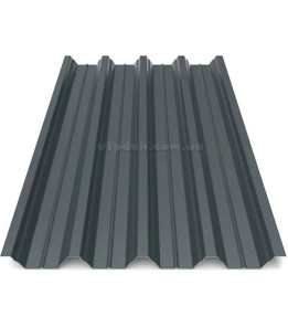 Профнастил ПК-57 Україна 0,45мм антрацит 7016 мат розмір під замовлення