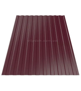 Профнастил ПС-8 Україна 0,40мм стигла вишня 3005 глянець розмір під замовлення