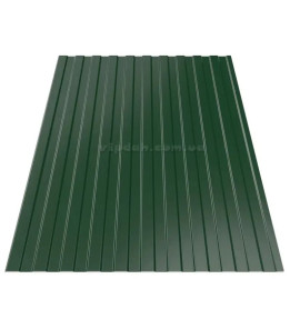 Профнастил ПС-8 Китай 0,45мм темно-зелений 6005 глянець розмір під замовлення