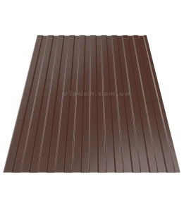 Профнастил ПС-8 Китай 0,40мм коричневий 8017 глянець розмір під замовлення