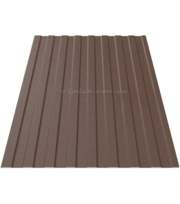 Профнастил ПС-8 Україна 0,45мм коричневий 8017 мат розмір під замовлення