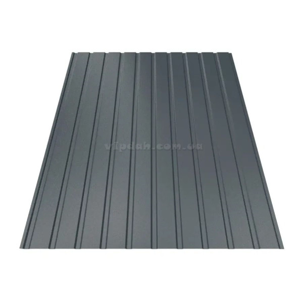 Профнастил двосторонній Т-07 Італія 0,45 мм темно-коричневий 8019 мат розмір під замовлення