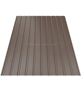 Профнастил двосторонній Т-07 Італія 0,45 мм темно-коричневий 8019 мат розмір під замовлення