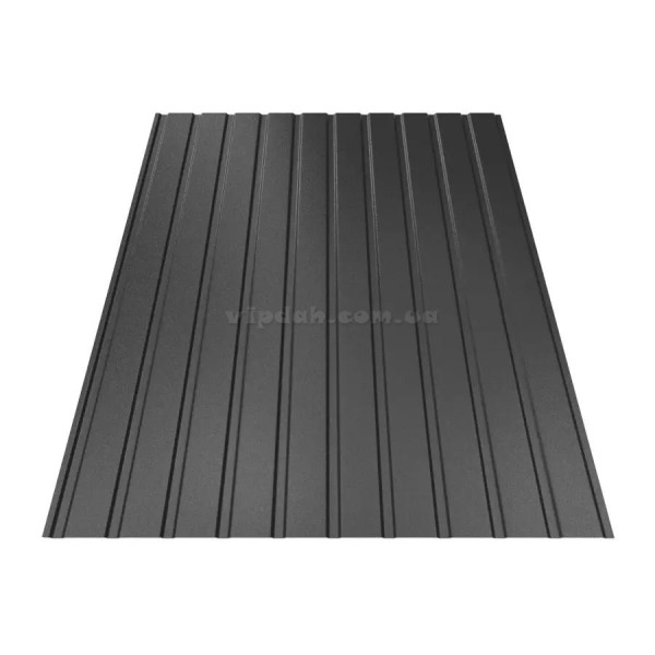 Профнастил двосторонній Т-07 Італія 0,45 мм темно-коричневий 8019 мат розмір під замовлення