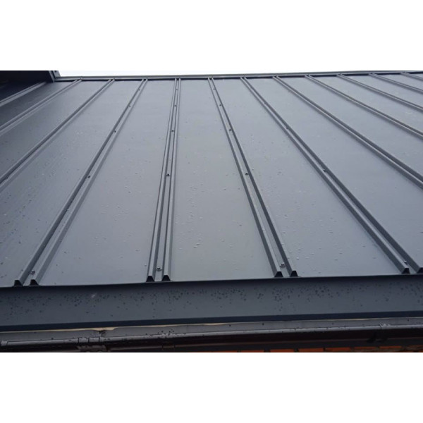 Фальц-настил Словаччина 0,50мм темно-коричневий 8019 мат розмір під замовлення