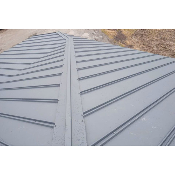 Фальц-настил Словаччина 0,50мм темно-коричневий 8019 мат розмір під замовлення